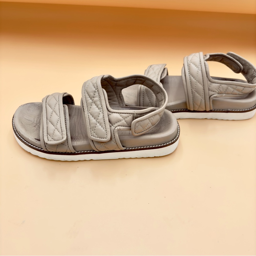 Seychelles Quilted Leather Sandal Nude sz 9 Dad Sandal women’s leather platform